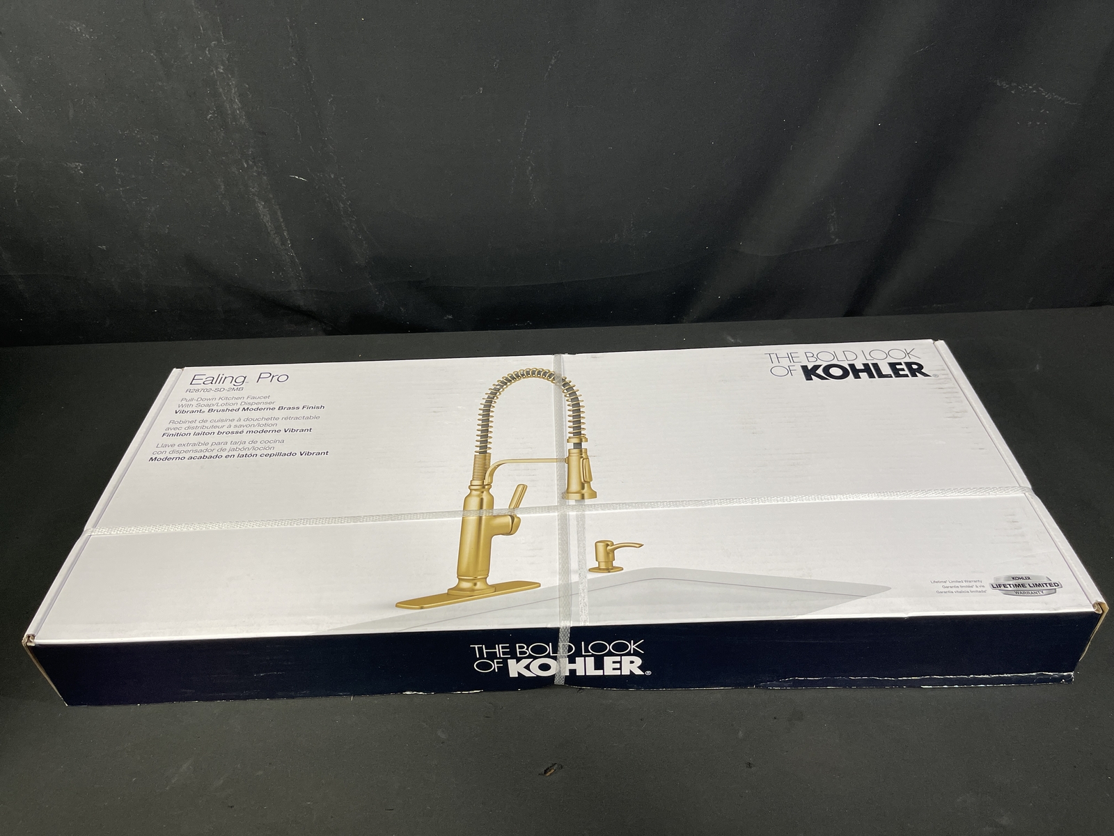 Kohler Ealing Pro R28702SD2MB PullDown Kitchen Faucet Moderne Brass