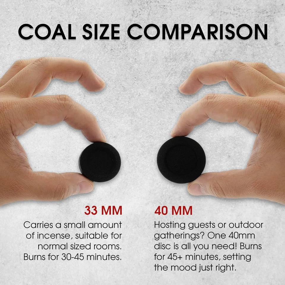 Sunlight Charcoal Tablets 33mm Quick Light 100 Count for Incense & Resin Burners - Image 4 of 4