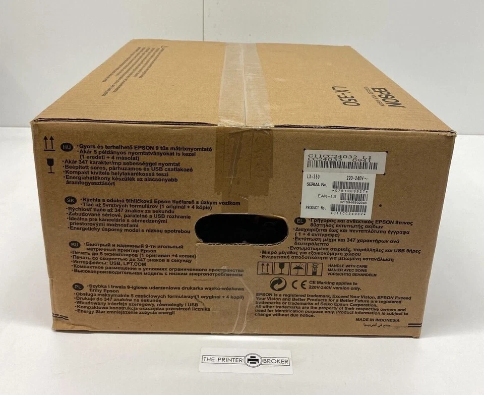 Epson LX-350 A4 Mono Dot Matrix Printer C11CC24032 - Image 2 of 4