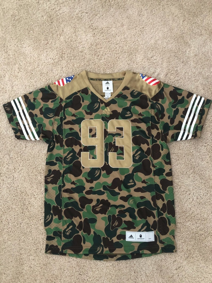 Adidas x Bape Football Jersey ABC Camo- Medium | eBay