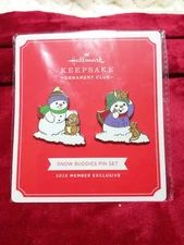 Hallmark snow buddies pin set 2018 member exclusive