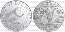 01264] MEDAGLIA ARGENTO 1982 ITALIA CAMPIONE DEL MONDO DI CALCIO SPAGNA '82