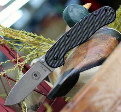 BRK1303 ESEE Avispa Black SK5 Blade FRN Handles Framelock Clip