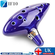 Zelda Ocarina of Time Ceramic Cosplay 12 holes Ocarina Blue Musical Instrument