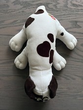 Vintage 1985 Pound Puppies - Puppy Plush 18 - white with brown spots Tonka 80s