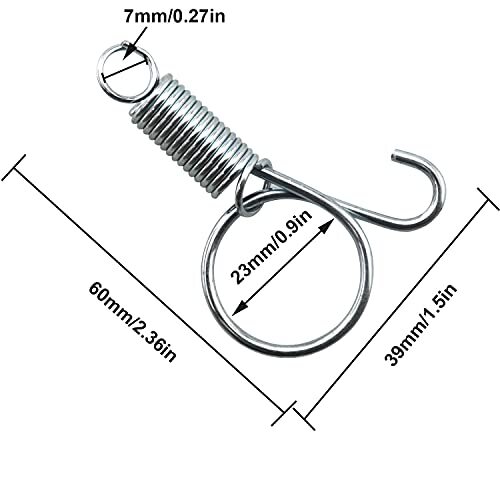 Spring Cage Latch 4PCS Multifunctional Cage Door Spring Hook Metal