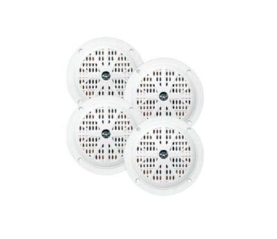 New Enrock 4 x 4'' Waterproof Stereo White Marine Outdoor Speakers EKMSW4 400W
