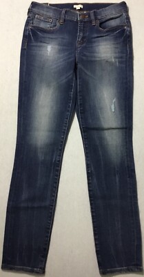 J. Crew Women's 28  Distressed Stretch Skinny Jean E7486 Med Wash Size 26