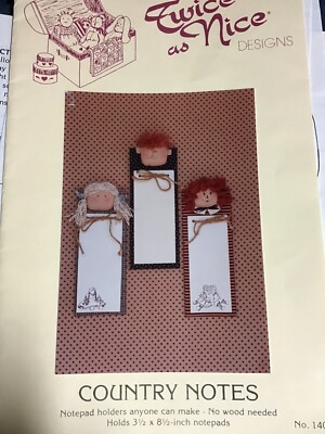 Country Notepad Craft Pattern By TWICE AS NICE DESIGNS
