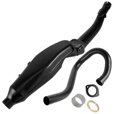 Fits Yamaha Warrior 350 Exhaust Muffler w/ Pipe Gasket YFM350X 1987-2004