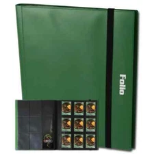(1) BCW Green 9-Pocket Folio Album Side-Loading Storage Holds 360 Gaming Cards