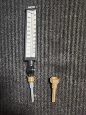 NEW Weksler AS5H949ALP Industrial Thermometer 9'' Case 3-1/2'' Stem 50/400 DEG F