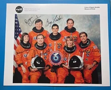 STS-83 PRIME MISSION CREW 6/7 MEMBER SIGNED AUTOGRAPHED NASA LITHO SCCS VERIFIED
