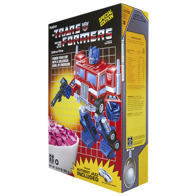 SDCC 2026 HASBRO TRANSFORMERS OPTIMUS PRIME & JAZZ CEREAL BOX SET - Presale