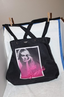 Victoria s Secret Hello Bombshell Large  Black Pink Tote Bag W Tags. EUC