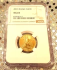 2013 American Eagle 1/4 oz. Fine Gold $10 Coin! NGC Graded MS69 Uncirculated!