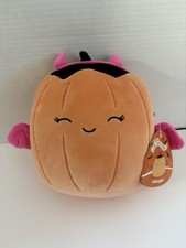 Squishmallows Margie Pumpkin Bat Plush 10" Halloween Devil Tail New with Tags