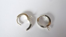 NEW Sterling Silver Leverback Hoop Earrings w...