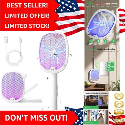 Multifunctional Electric Fly Swatter with 4000V Zap - Perfect for Home & Camping