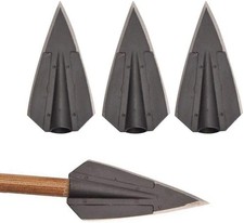 6 Pcs Archery 2 Blades Hunting Broadheads Traditional Hunting Arrowheads Glue
