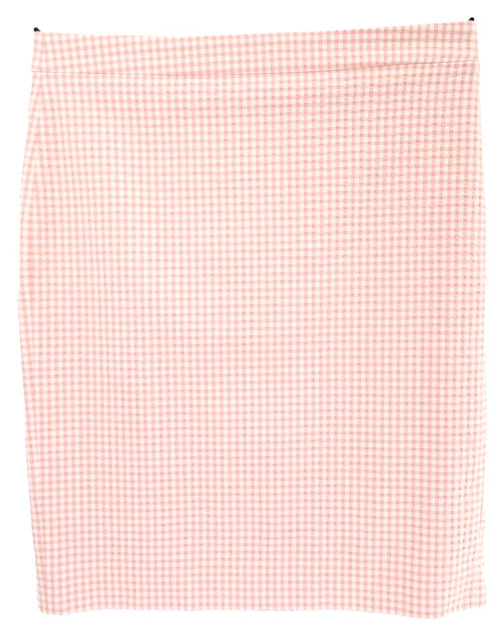 NEW J. CREW No. 2 Women's Seersucker Cotton Pencil Skirt Plaid Pink White 12