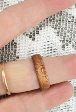 Grove Life Silicone Original 3D Etched Range Copper Ring sz 8 Woman NWOT