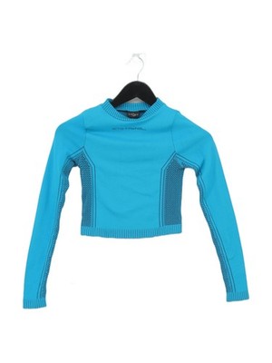 Iets Frans Damen Top S blau Polyamid mit Polyester, Elasthan cropped