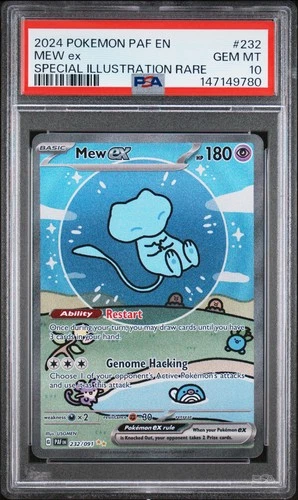 2024 POKEMON PAF EN-PALDEAN FATES SPECIAL ILLUSTRATION RARE #232 MEW EX PSA 10