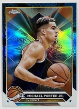 2023-24 Topps Chrome - Michael Porter Jr. #137 Blue Basketball Holo Refractor