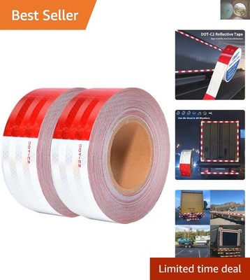 High-Visibility DOT-C2 Reflective Tape 2 Inch x 200 Feet - Strong Adhesive