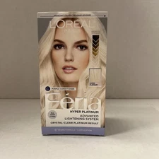 L'Oreal Paris Feria Hyper Platinum Advanced Lightening System Bleach, 1 Dye Kit