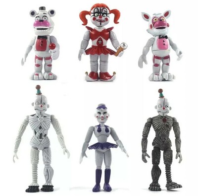 6 Teiliges Figuren Set Five Nights at Freddies Freddy FNAF Balloras Foxy (3)