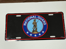 US ARMY NATIONAL GUARD LICENSE PLATE MADE IN USA LICENSED PRODUCT