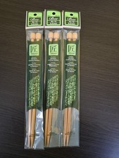 New 3 pks of 2 Clover 9" Takumi Bamboo Knitting Needles 3011/10 No. 10, 6.0mm