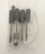 (4) Empty Mascara Tubes Container w/ Funnel & Eyelash Brush Making Make Up Clear