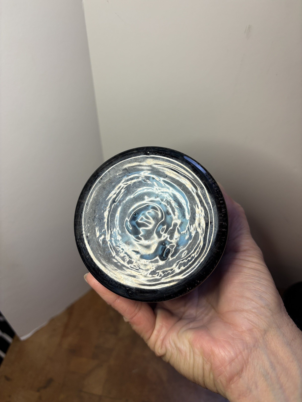 Set Of 4 Artland Bubble Glass Double Old Fashion Whiskey Tumblers 12 oz Blue