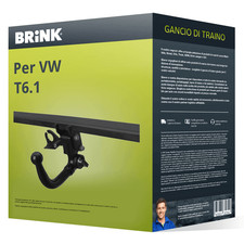 Gancio traino adatto per VW T6.1 California Camper rimovibile Brink NUOVO