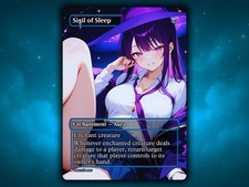 Sigil of Sleep Anime Waifu Single Card Proxy Card Custom For EDH