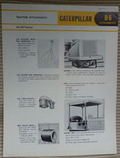Caterpillar D6 Attachments English sales brochure 1958