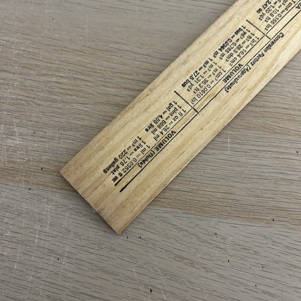 Vintage 30cm Wooden Ruler Wood Souvenir Macadamia Nut Factory Sunshine ...