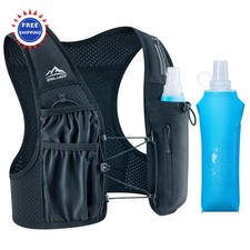 Running Vest Adjustable 500ml Soft Flask Lightweight Reflective Hydration Zelvot