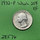 1932-P Washington Quarter 25c Xf Extra Fine 90% Silver First Year US Coin