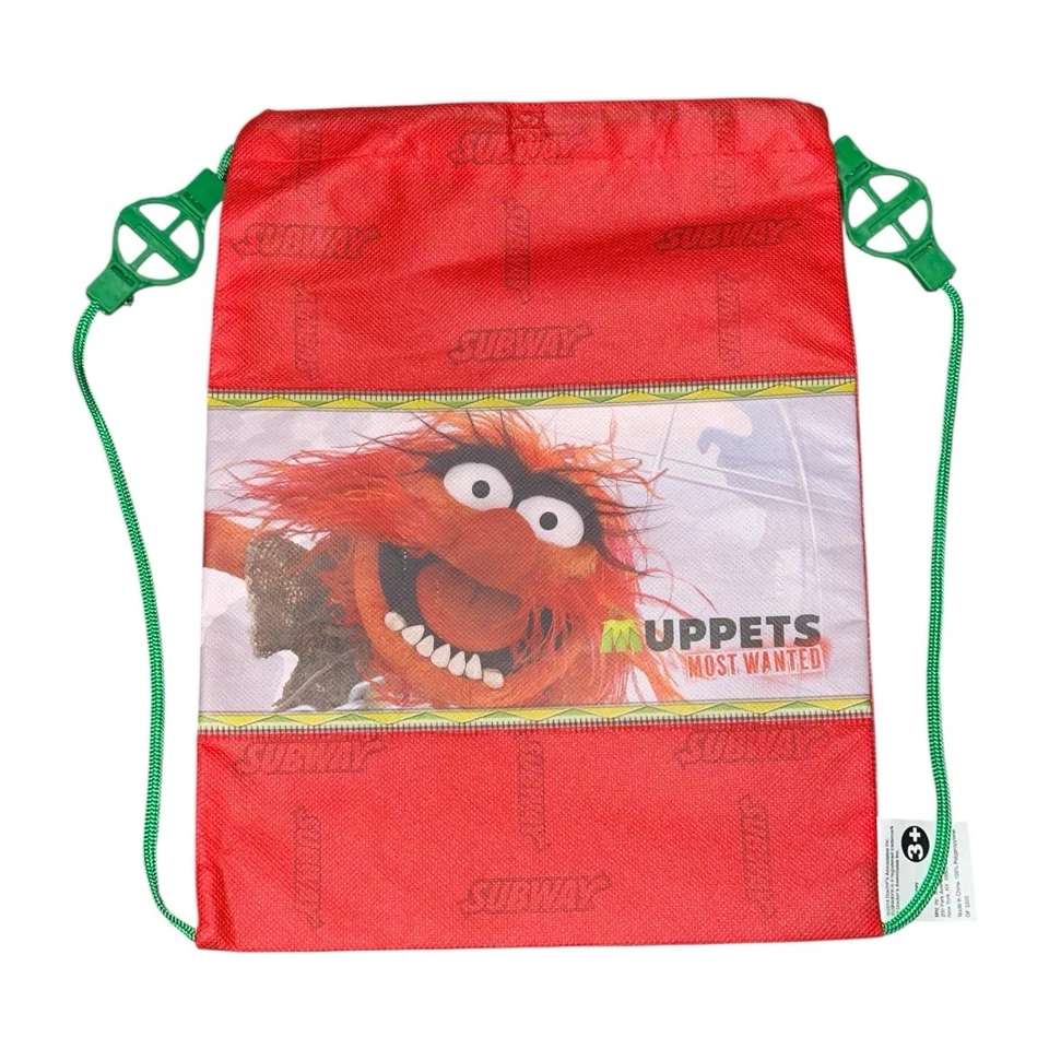 Lote de 4 Bolsas de Almuerzo Subway Muppets Mochilas Beaker Animal Fozzie Kermit 12"x9" Foto 3 de 4
