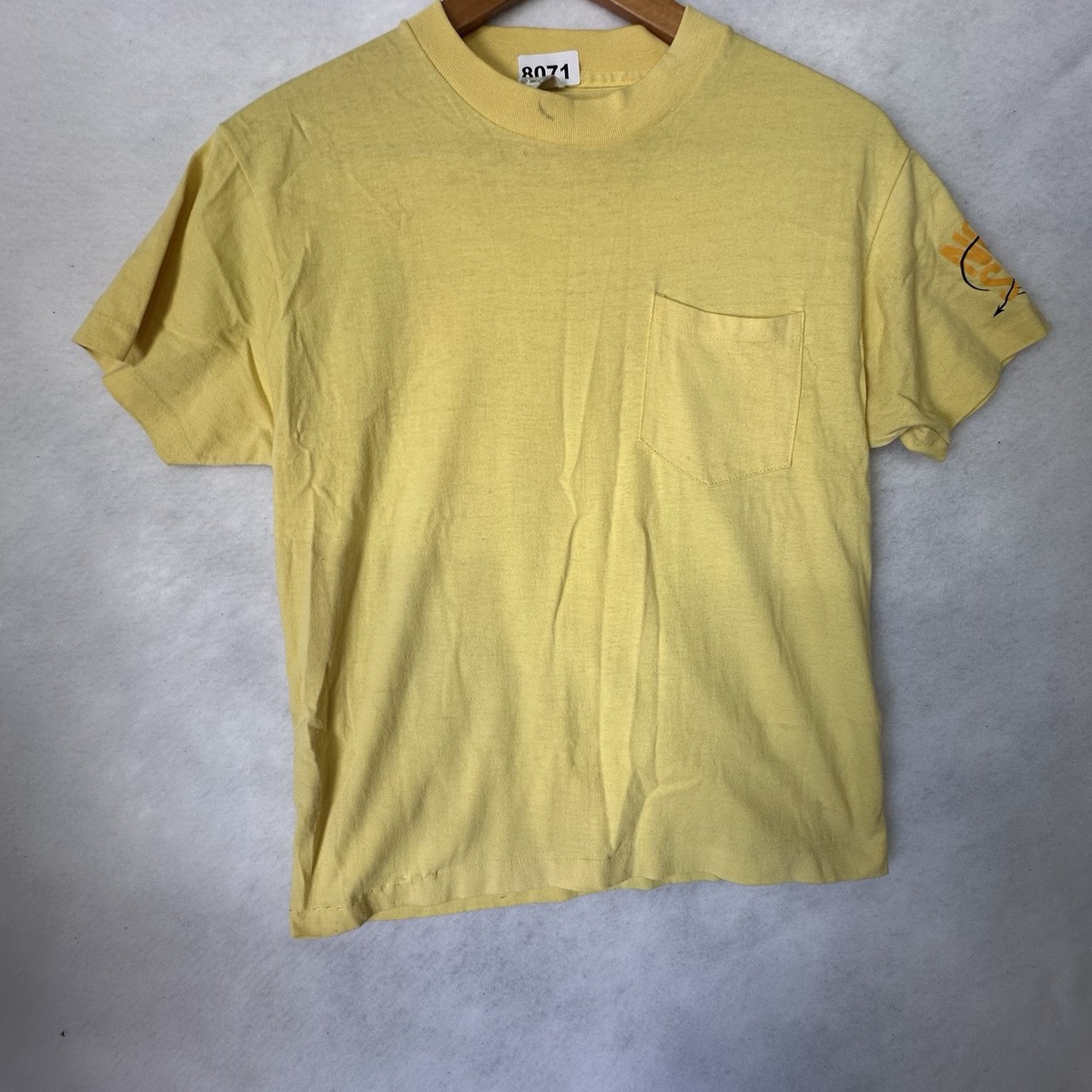 Vintage 90s Surf Zone Yellow Northshore Surfer Graphic Made in USA