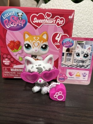 Littlest Pet Shop 429 Sweetheart Pets G7 Persian Wolf White And Grey Cat