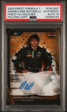 2024 Topps Finest F1 Kimi Antonelli Gold Refractor Auto /25 PSA 10 Auto