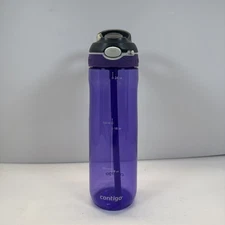 Contigo AutoSpout Purple Plastic Water Bottle 24 oz Ashland Clippable Lid 035021