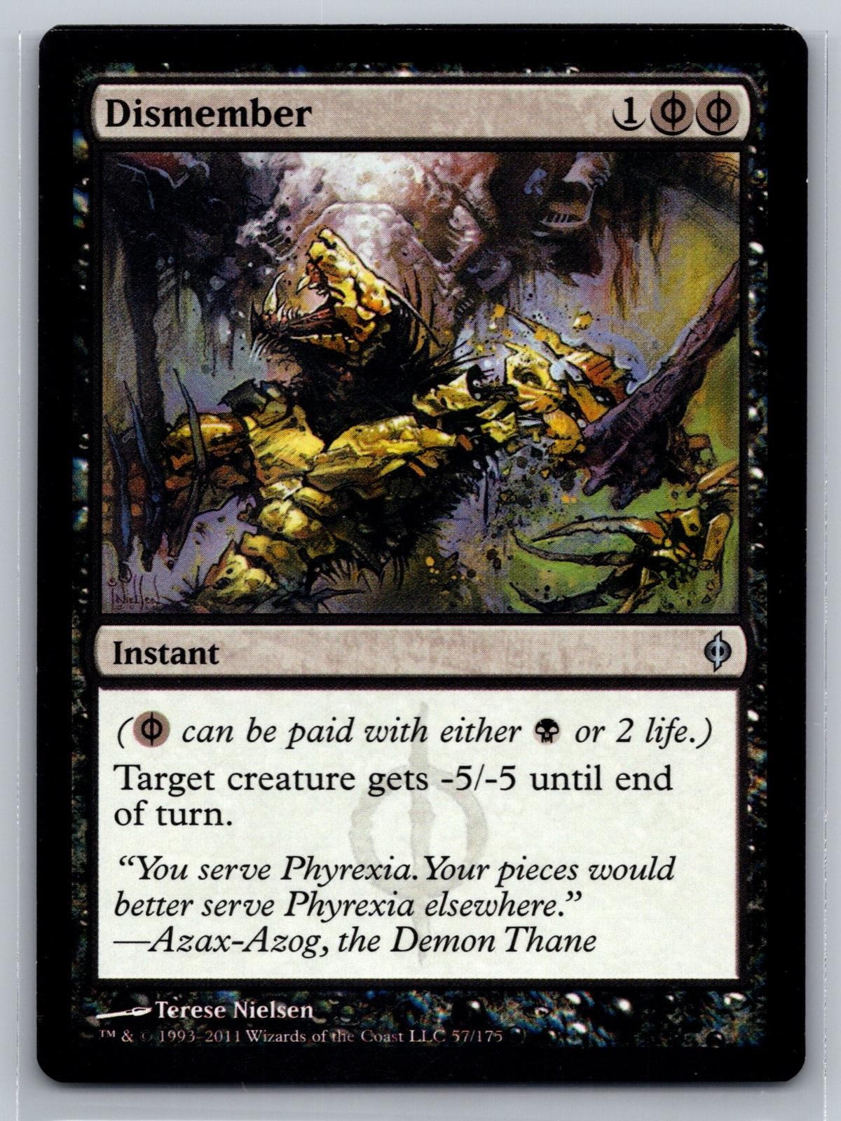 Dismember 57 Uncommon New Phyrexia Magic: The Gathering Lightly Played