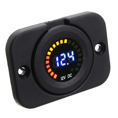 12V DC Auto 3-Farbe LED Panel Digital Voltage Voltmeter Voltanzeige Batterie DE