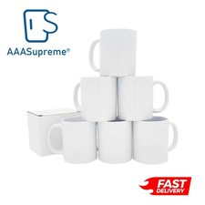 Sublimation 36 Blank White Mugs 11oz Double Coated Handle Heat Press